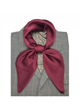 ✨Elegant Bandana Square Silky Scarf Burgundy Solid Soft Wrap Versatile Shawl New